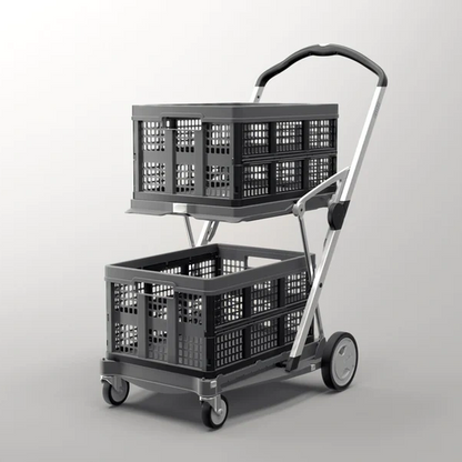EasyRoll Folding Shopping Trolley - Grey
